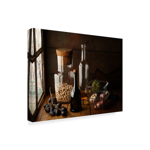 Luiz Laercio 'Still Life With Chickpea' Canvas Art,18x24